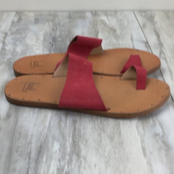 Beek Finch Leather Pink Toe Ring Sandal 9 - Picture 8 of 12